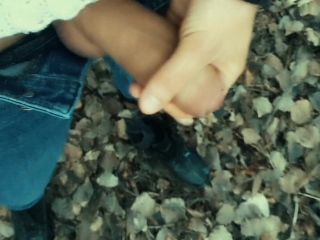 Teen Barefoot Jerking In The Park - Cumshot On Shoe And Foot