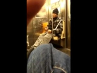 Black Dude Jacks Off On The Subway