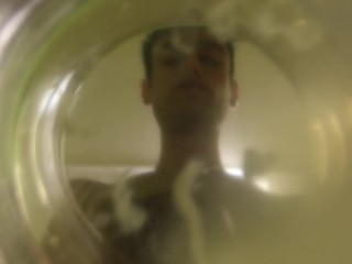 Teen Cums Into Cup Of Water ( Inside Glass View ) Floating Sperm
